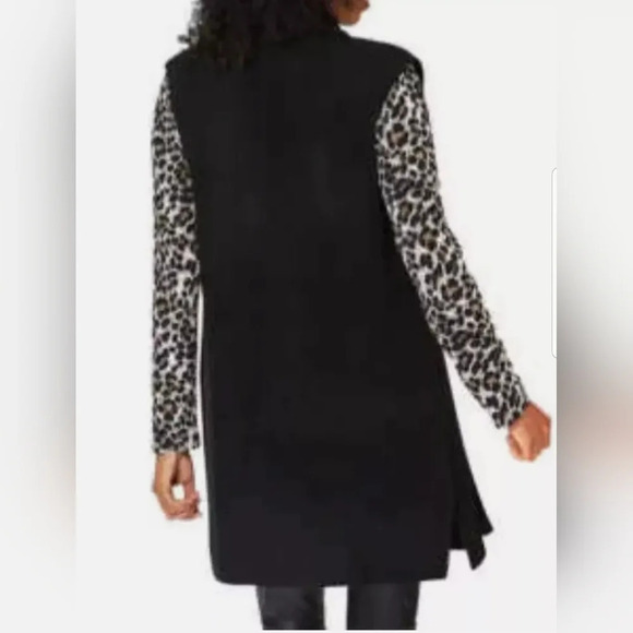 Mario Serrani Shawl collar sleeveless Cardigan Knit sweater vest black 2X - Picture 4 of 8